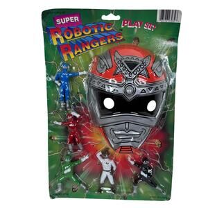 Super Robotic Red‎ Ranger Mask & Figures Playset Power Rangers KO